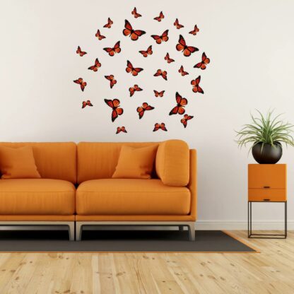 30 autocollants de décoration murale papillon