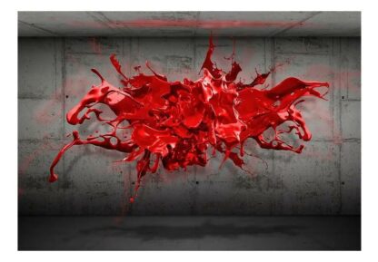 Papier peint 3D - Tache d'encre rouge - Image 2