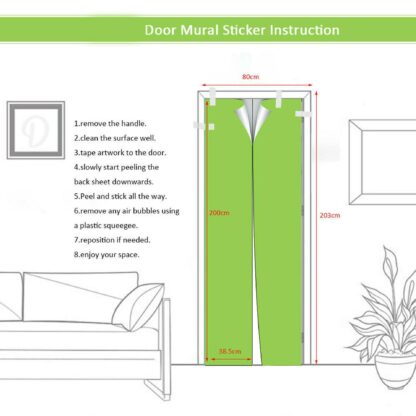 3d Door Cover Sticker - Barn Wallpaper Front Door Mural Wall Decal - Removable Peel Stick Interior Covering Wrap Decor Vinyl For Doors Art - Image 9