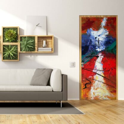 3d Door Cover Sticker - Abstract Wallpaper Front Door Mural Wall Decal - Removable Peel Stick Interior Covering Wrap Decor Vinyl For Doors - Image 6