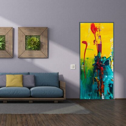 3d Door Cover Sticker - Abstract Wallpaper Front Door Mural Wall Decal - Removable Peel Stick Interior Covering Wrap Decor Vinyl For Doors - Image 8