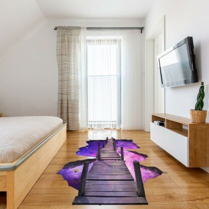 3d Space Bridge Floor Vinyl Decal - Bathroom Living Room Flooring Galaxy Decals Stick Peel Decor Stickers Decoration Kids Classroom Sticker - Image 8
