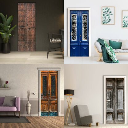 3d Door Cover Sticker - Barn Wallpaper Front Door Mural Wall Decal - Removable Peel Stick Interior Covering Wrap Decor Vinyl For Doors Art - Image 2