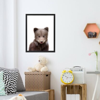 Baby Bear Poster Wall Print - Nursery Art Decor Cute Forest Animal Picture - Kid Boy Room Decoration Large Grizzly Photo Paper - Image 10