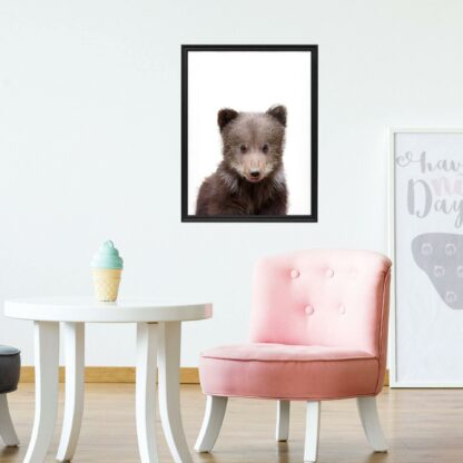 Baby Bear Poster Wall Print - Nursery Art Decor Cute Forest Animal Picture - Kid Boy Room Decoration Large Grizzly Photo Paper - Image 9