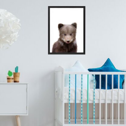 Baby Bear Poster Wall Print - Nursery Art Decor Cute Forest Animal Picture - Kid Boy Room Decoration Large Grizzly Photo Paper - Image 4