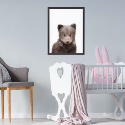 Baby Bear Poster Wall Print - Nursery Art Decor Cute Forest Animal Picture - Kid Boy Room Decoration Large Grizzly Photo Paper - Image 6